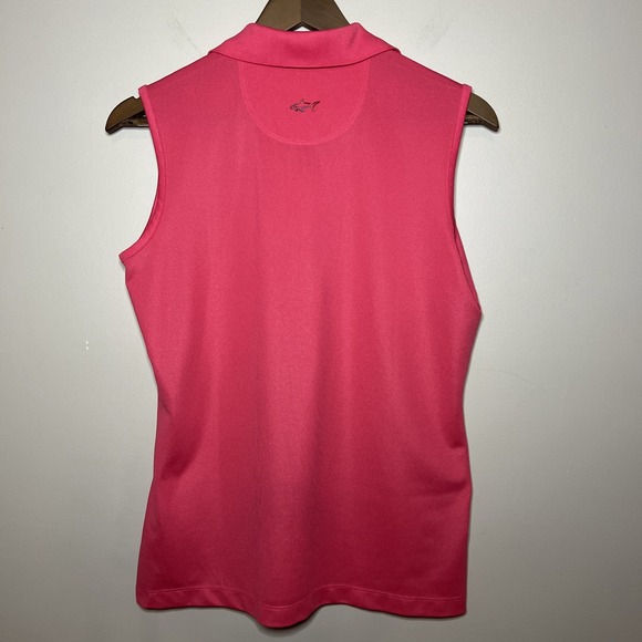 Women's GREG NORMAN Size Large Golf Sleeveless Polo PlayDry Golf‎ Tank Top Pink - Picture 2 of 7